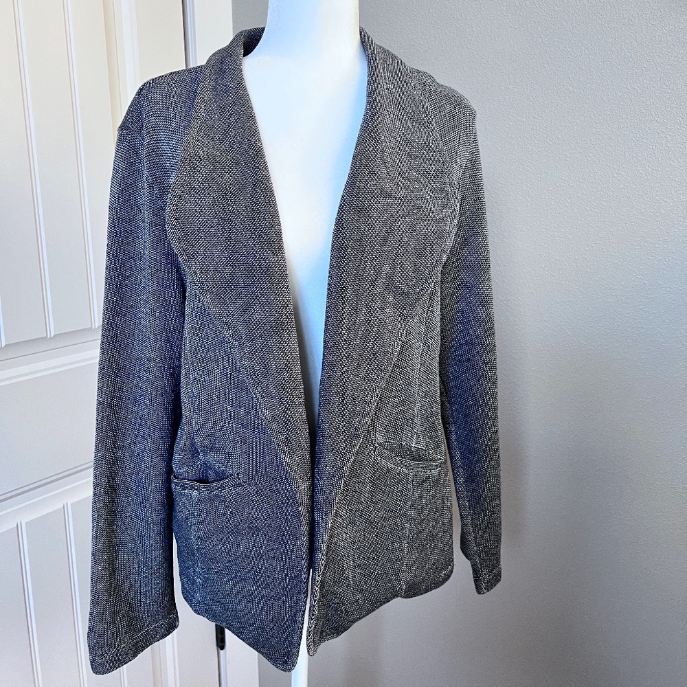 Caslon Petite XL Black & White Knit Blazer